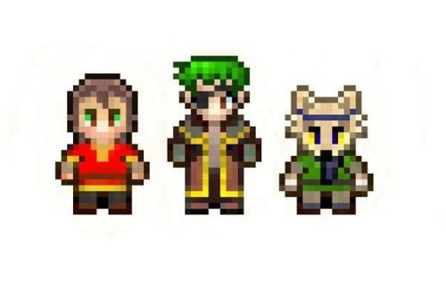 Tried a sprite program to make my characters from my wip to fuck around with in RPG Maker. It took e
