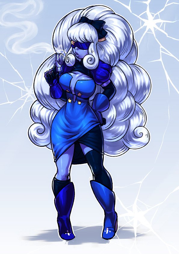koidrake:  Commission for Blastermath of his gemsona Blue Spinnel! Gunslingers and