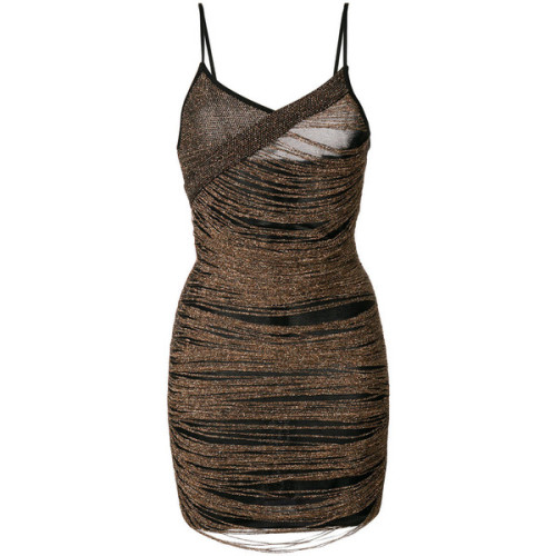 Balmain Black Fitted Fringe Dress ❤ liked on Polyvore (see more fringe cocktail dresses)