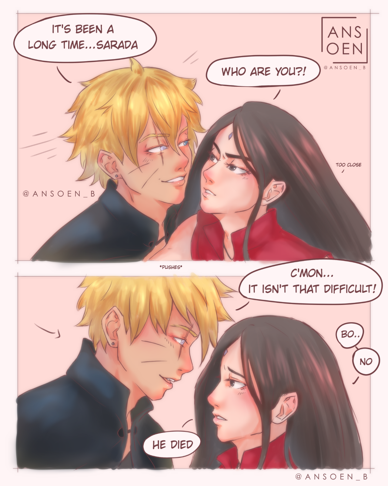 Uhuuu Boruto e Sarada Jovens ❤❤ - Desenhos Mangas Tumblr