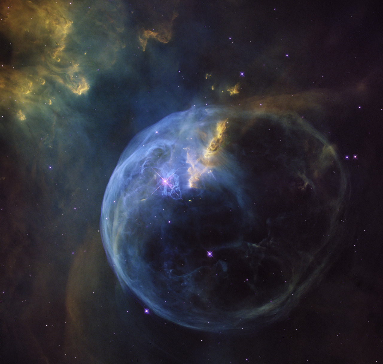 wonders-of-the-cosmos:  NGC 7635, The Bubble Nebula    Image Credit: NASA, ESA, Hubble