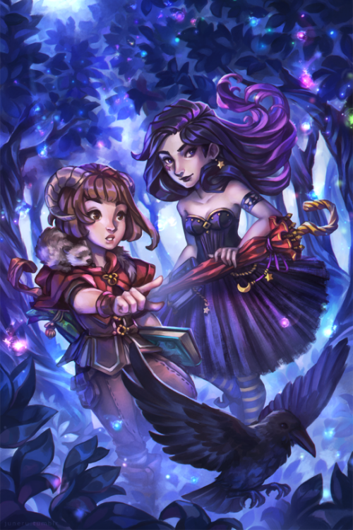  Alicia and Violeta - Cover art commission for the short story ‘O Resgate da Clariencante’ by Renato