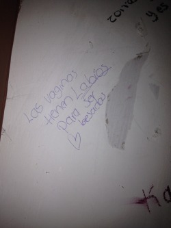 yxsutomo:  &ldquo;Vaginas have lips so they can be kissed&rdquo;, found in a bar bathroom in Costa Rica 