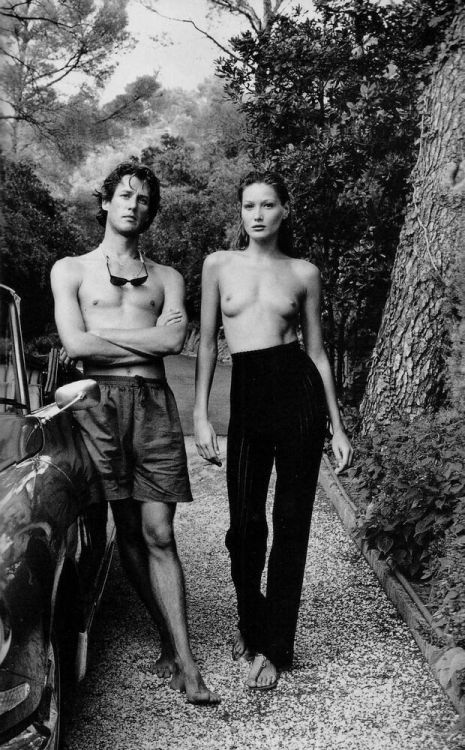 Carla Bruni and her brother