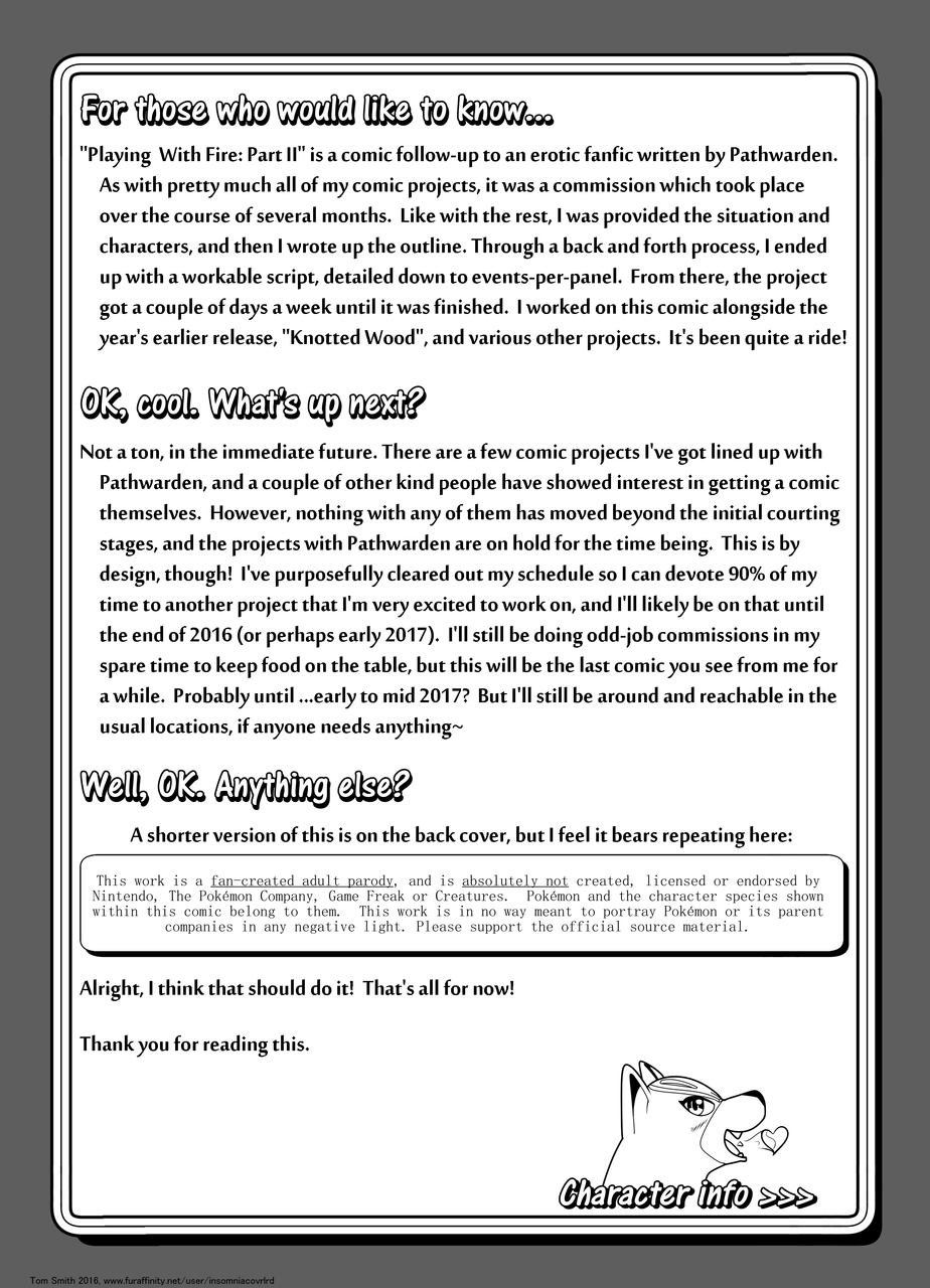  [Comic] Playing With Fire: pt II - All Pages (text post) 