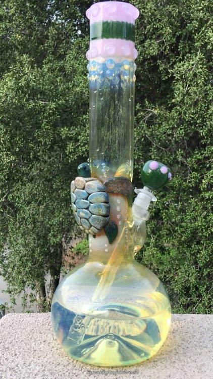 kawaiiganjakween: Color-changing, hand blown turtle bong