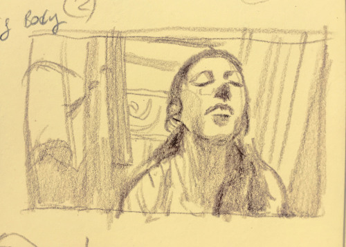 Rough animation for understanding how the shadow works on the face. Sketch on paper before the anima