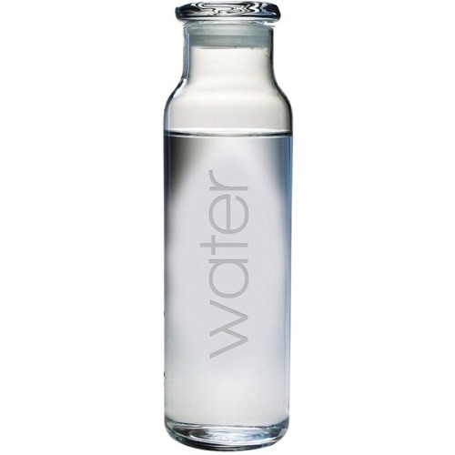 Water-etched Glass Water Bottle ❤ liked on Polyvore (see more drink bottles)