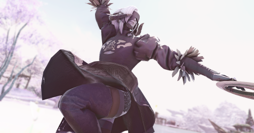 eulmore trumpets blasting at 100% volume* — the 2B dress looks so cute on  my au ra!!