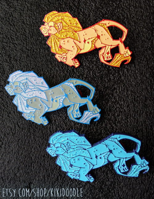  Lion pins and wolf pin NOW LIVE on Etsy! Only 10 complete sets! The rest are blind bag only!Also th