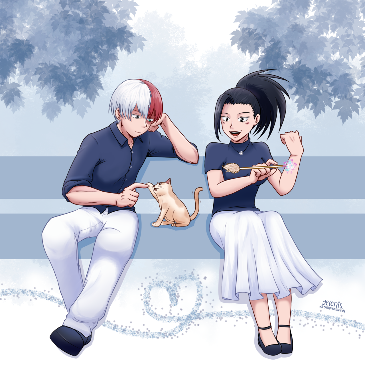 yelonis-art:   Todomomo Week 2018 Day 7: (Free)Couldn’t decide which version I