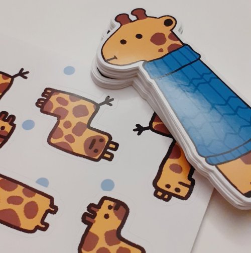 A closer look at my new stickers…I don’t always draw animals that are not cats, but when I do