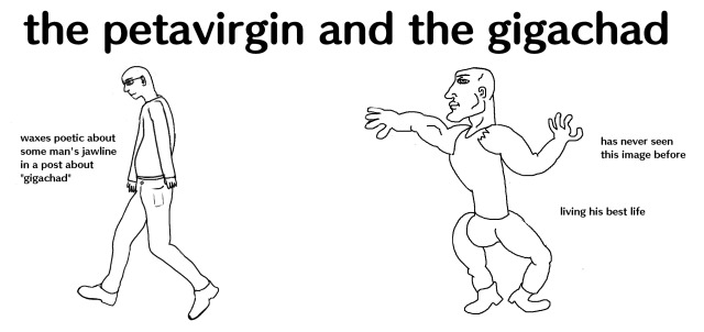 Virgin vs Gigachad template, GigaChad