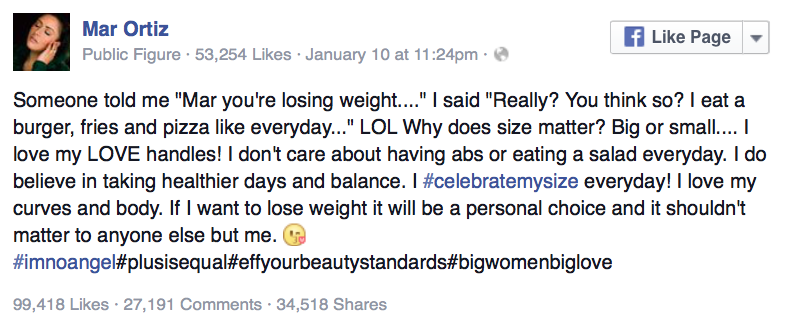 micdotcom:  Reality star shuts down the fat-phobic hatersMar Ortiz, a cast member