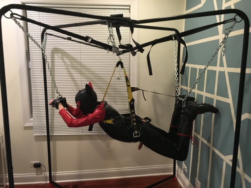 strugglepup:  Arf! New suspension set up is ready for action. Did a quick test run tonight to figure out the best way to go with it. It worked well  hooked up with an electro plug in and milked dry  thanks for a great time as always Alpha pup Delta