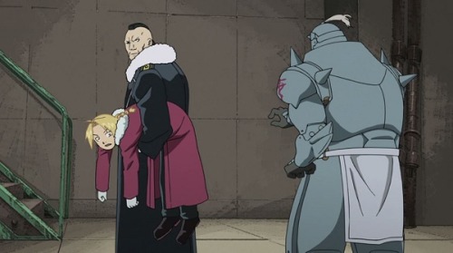 sakanajiro:tall strong men carrying edward elric under their arm. they just fucking pick him up and 