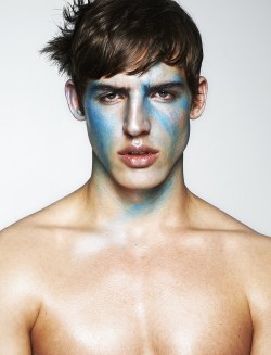 rawbeautyexpress:  L’Officiel Hommes NL features the story &lsquo;Face Marks&rsquo;, photographed by Philippe Vogelenzang http://rawbeautyexpress.tumblr.com/ 