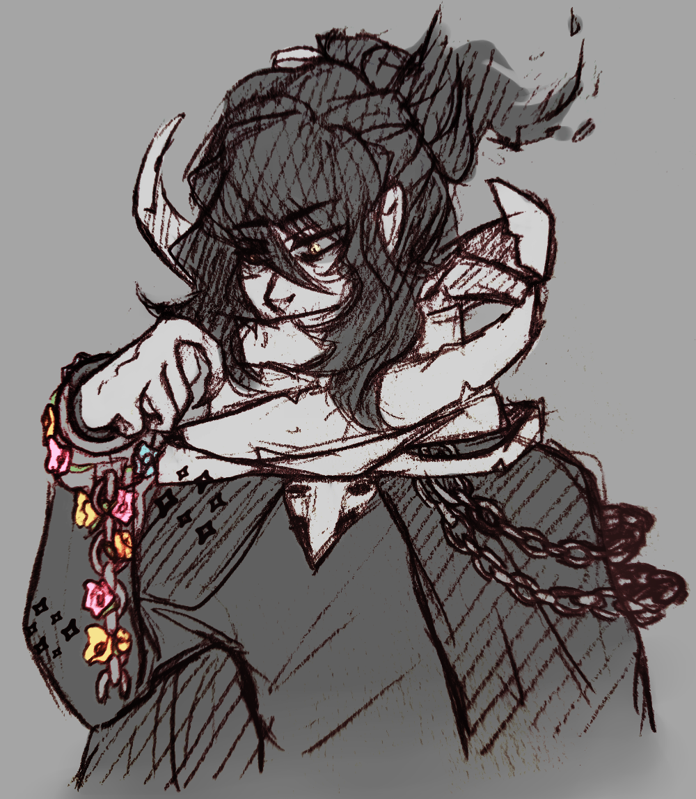 artzawa:doodles of the mythos (monster?) au ft. less dead aizawa and siren mic