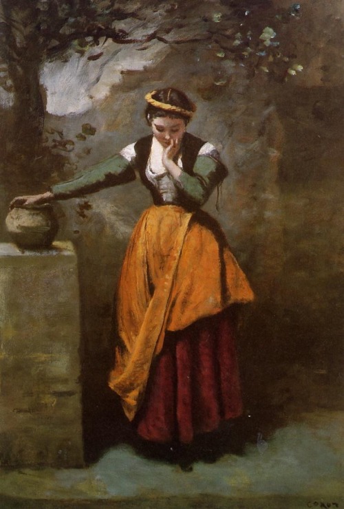 Camille Corot, Dreamer At The Fountain, c. 1860.