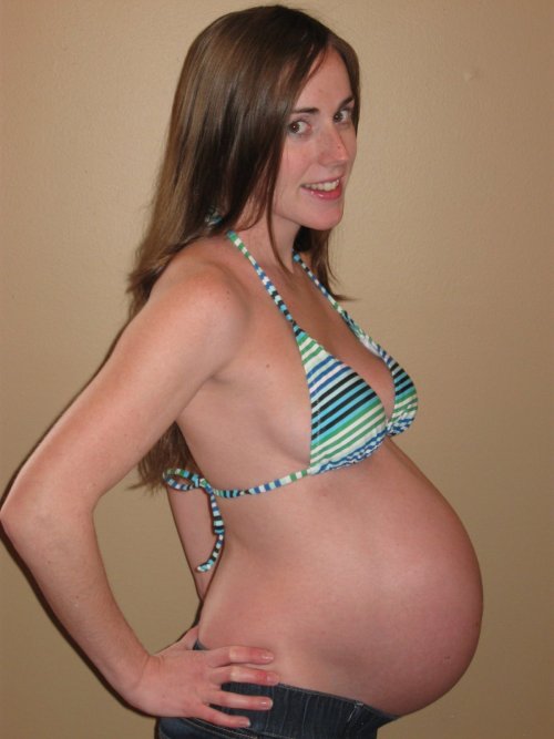  Follow for more preggo pictures  Pregnant Brunette Casting Couch