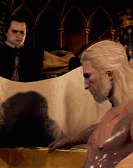 lenimph: geekremix: amatus-of-yore:  Geralt of Rivia does not simply bathe himself. This is an impor