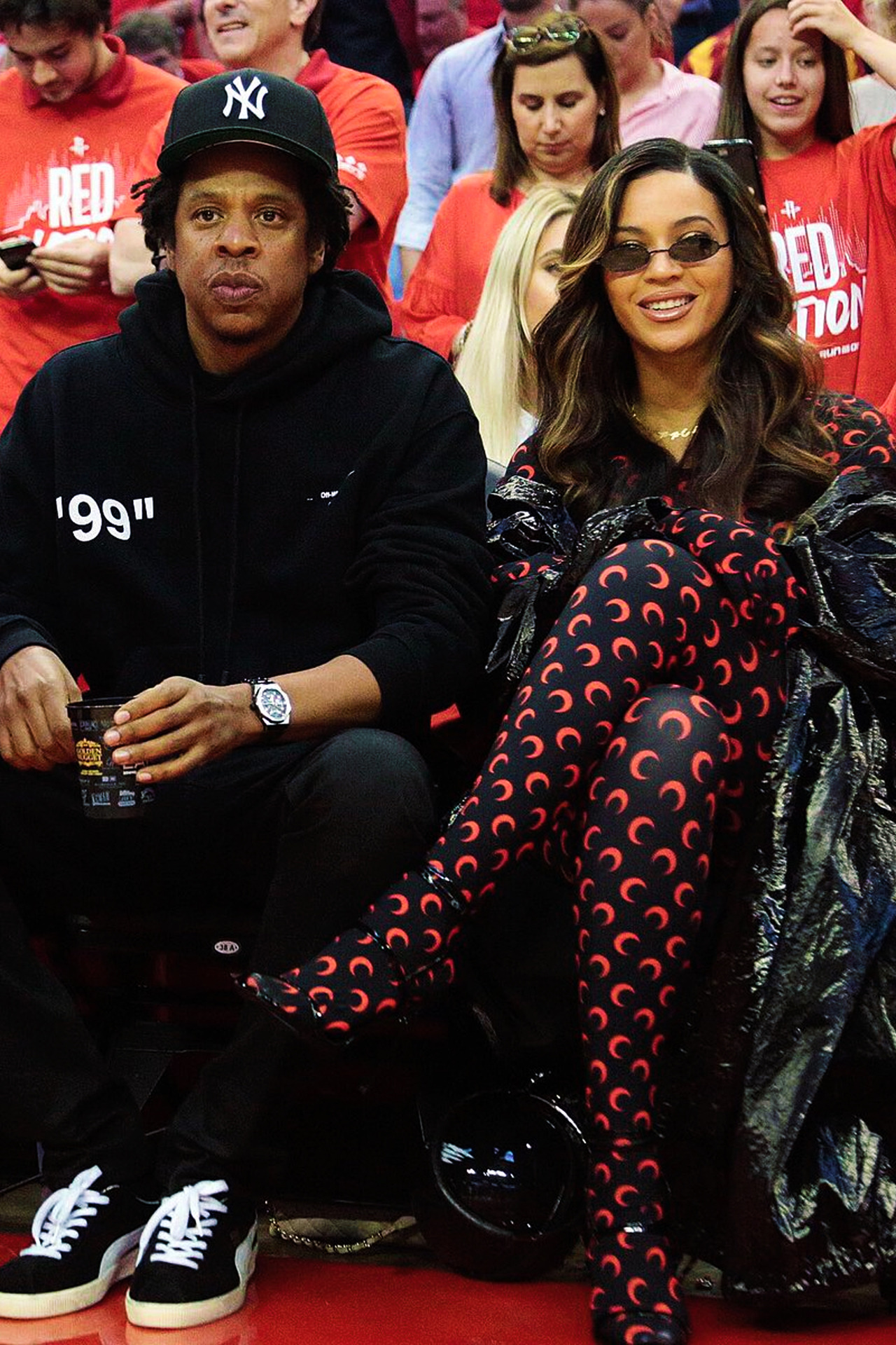 beyhq:
“Beyoncé & Jay Z courtside for Warriors/Rockets Game 6 tonight. (May 10)
”