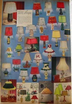 theniftyfifties:  Table lamps from the 1954
