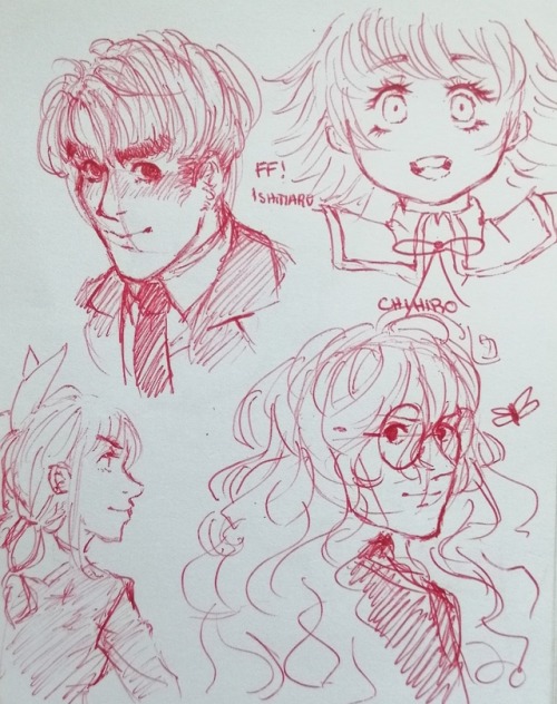 April, 2019 “(ugly) Dangan ronpa doodles (pt.3)”Random doodles where I practiced speed, expressions 