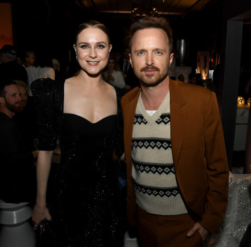 fuckyeahevanrwood:Evan Rachel Wood and Aaron Paul pose at the after party for the premiere of HBO’s 