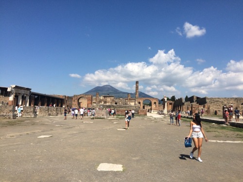 Mount Vesuvius - destroyed and buried Pompeii under 13 to 20 feet of ash and pumice in the year 79