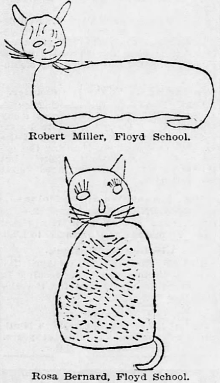 yesterdaysprint: Cat drawing contest, The St. Joseph Herald, Missouri, April 3, 1894