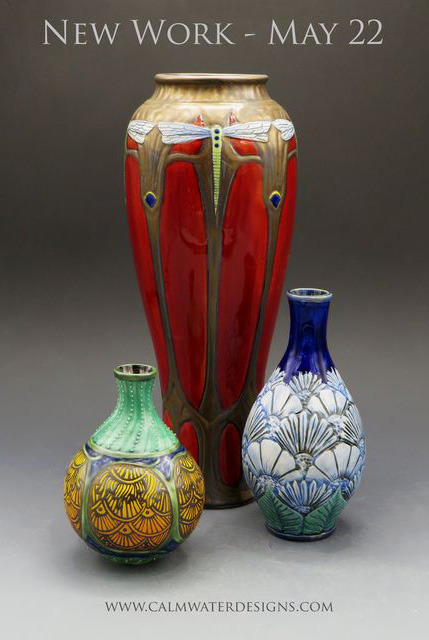 New vases by Stephanie Young available online Sunday, May 22nd at Calmwater Designs between 6 a