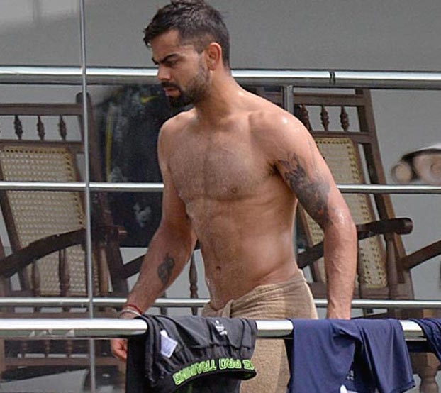 Virat Kohli dares to bare in towel - See picture of Indian 