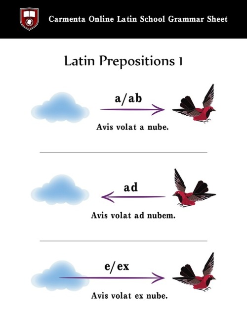 PRAEPOSITIONES I(vía Latin Tutors | Carmenta Online PhD Tutors | Latin Language Teacher Resources) 