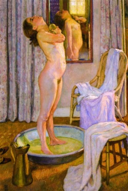 elpasha711:  Girl in Bath(also known as Jeune ville au tub)Theo van Rysselberghe - circa 1925  