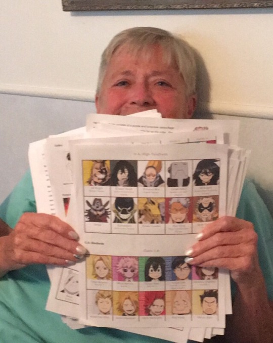 shigashimura:  shigashimura:  shigashimura:  shigashimura: i decided to watch bnha with my 70 year old grandmother. she said she wants to marry all might. she also calls midoriya “migori”. she a little confused but she got the spirit.  update: i bought