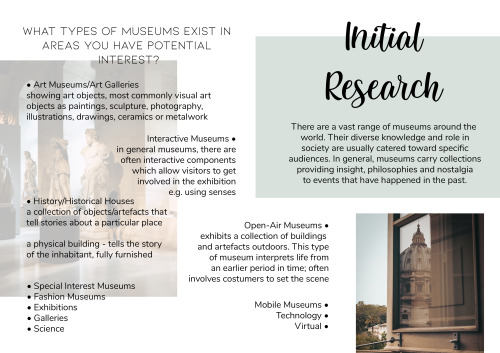 Independent Study - Museum ResearchI went onto research about three different museums, each museum is quite unique and different from each other; it made me realize that museums can come in a number of formats.Referenceshttps://www.britannica.com/topic/museum-cultural-institution/Art-museumshttps://borderless.teamlab.art/https://en.wikipedia.org/wiki/City_Gallery_Wellingtonhttps://citygallery.org.nz/https://www.metmuseum.org/about-the-methttps://en.wikipedia.org/wiki/Metropolitan_Museum_of_Arthttps://www.metmuseum.org/ #week1
