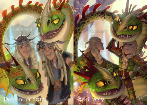 raidesart: Which versions do you prefer: old or new? ^^ I really loved working on these and I’m so g