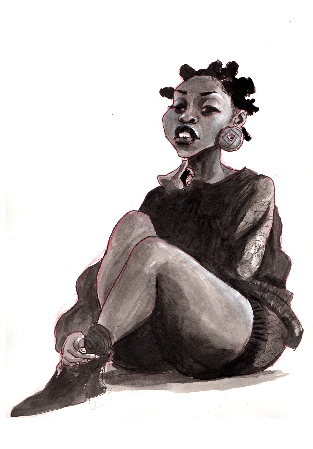 salvatoreciaccio:  Quick sketch of a photo I found floating around tumblr.  After
