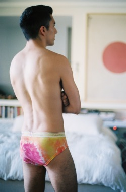 alexkingfilm:Joey Gentile in Tie Dye Briefs // 35mm