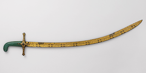 indivisiblematter:  Saber - 16th Century, Ottoman  Steel inlaid with gold, precious