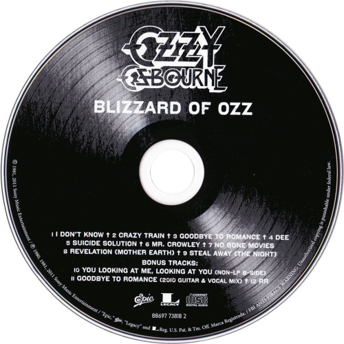 Porn photo musicsapiens:  Band - Ozzy Osbourne Album -