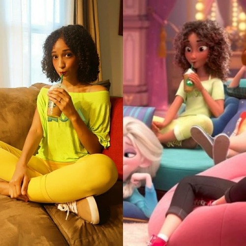 Casual Princess Tiana from Wreck-It Ralph 2 I was excited to see all the Disney Princesses is modern