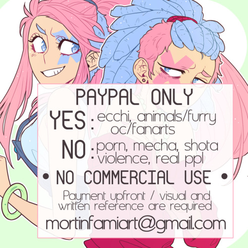 I made the new commission pricelist ♥You can also find it in the sidebar of my blog. Cheers! ~