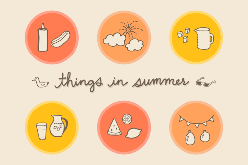 Things in SummerSummer is coming to an end so I wanted to make something for it.
