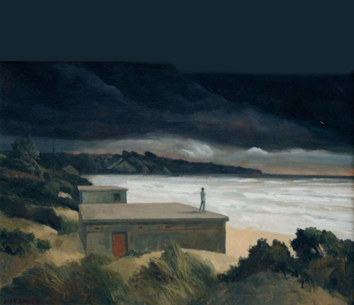 Study for Dark day Long Island    -    Rick Amor , 2012Australian,b.1948-oil on canvas. 128 x 146 cm