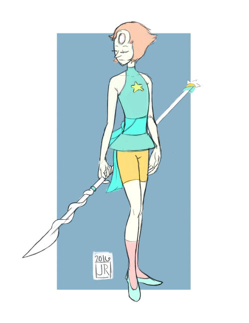 jroberti:  Pearl is so fun to draw. I liked how the pencil looked so I kept the sketch the way it was. 