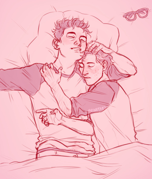 pinetre-3: i’ve been super tired and stressed so i drew the boyfs sleeping from the @askguysli