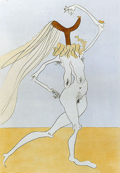 hvammar:  Salvador Dali, limited edition Visions de Quevedo prints. 1975.
