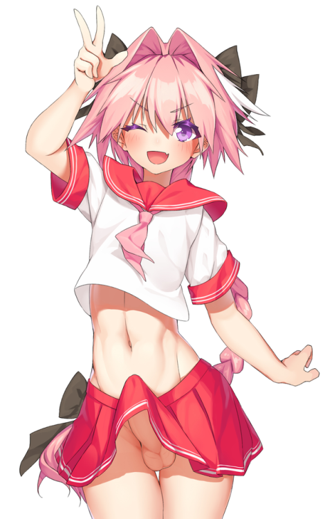 nijigenlewd:Astolfo by artist モク (@moku726)